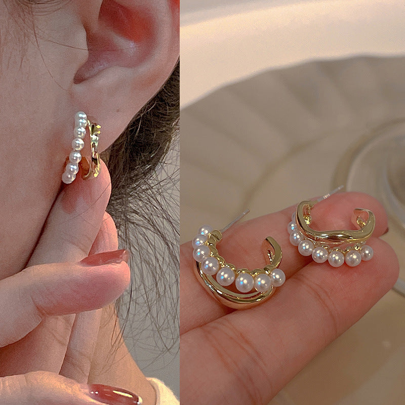 Pendientes de plata de perlas al por mayor
